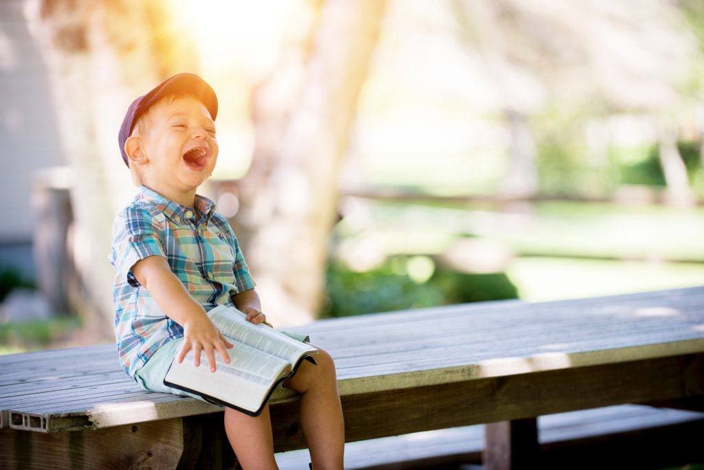 Young boy smiling