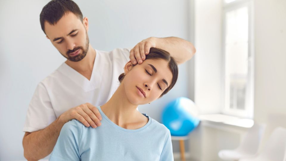 Patient Is Receiving Physiotherapy From The Physician