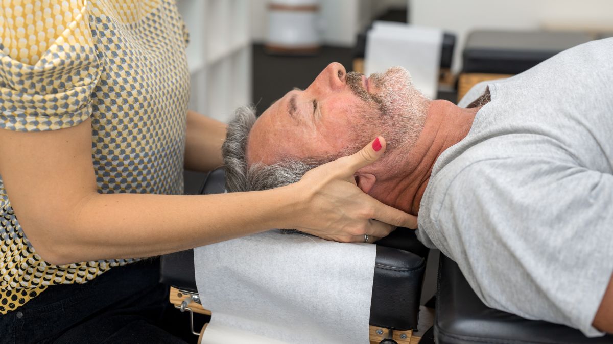 Patient Is Being Treated By A Chiropractor
